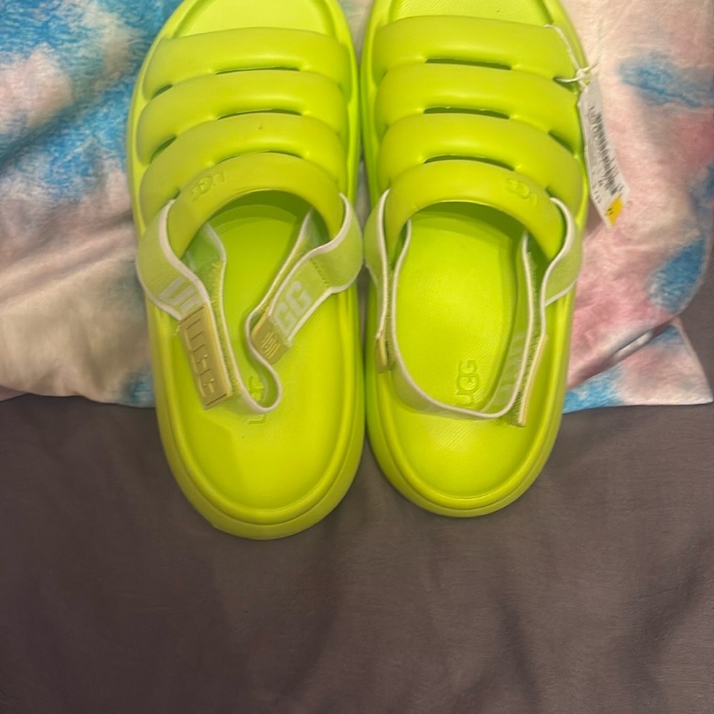 UGG Green Sandals Slip-On Comfort